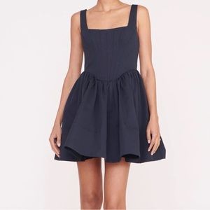 STAUD Babydoll Dress Navy Size 0